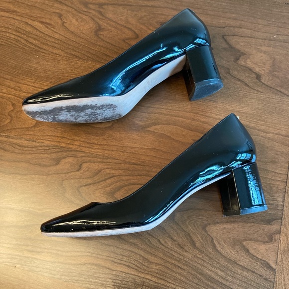Kate Spade Black Block Heel Patent Pumps SZ 8 - Picture 6 of 7